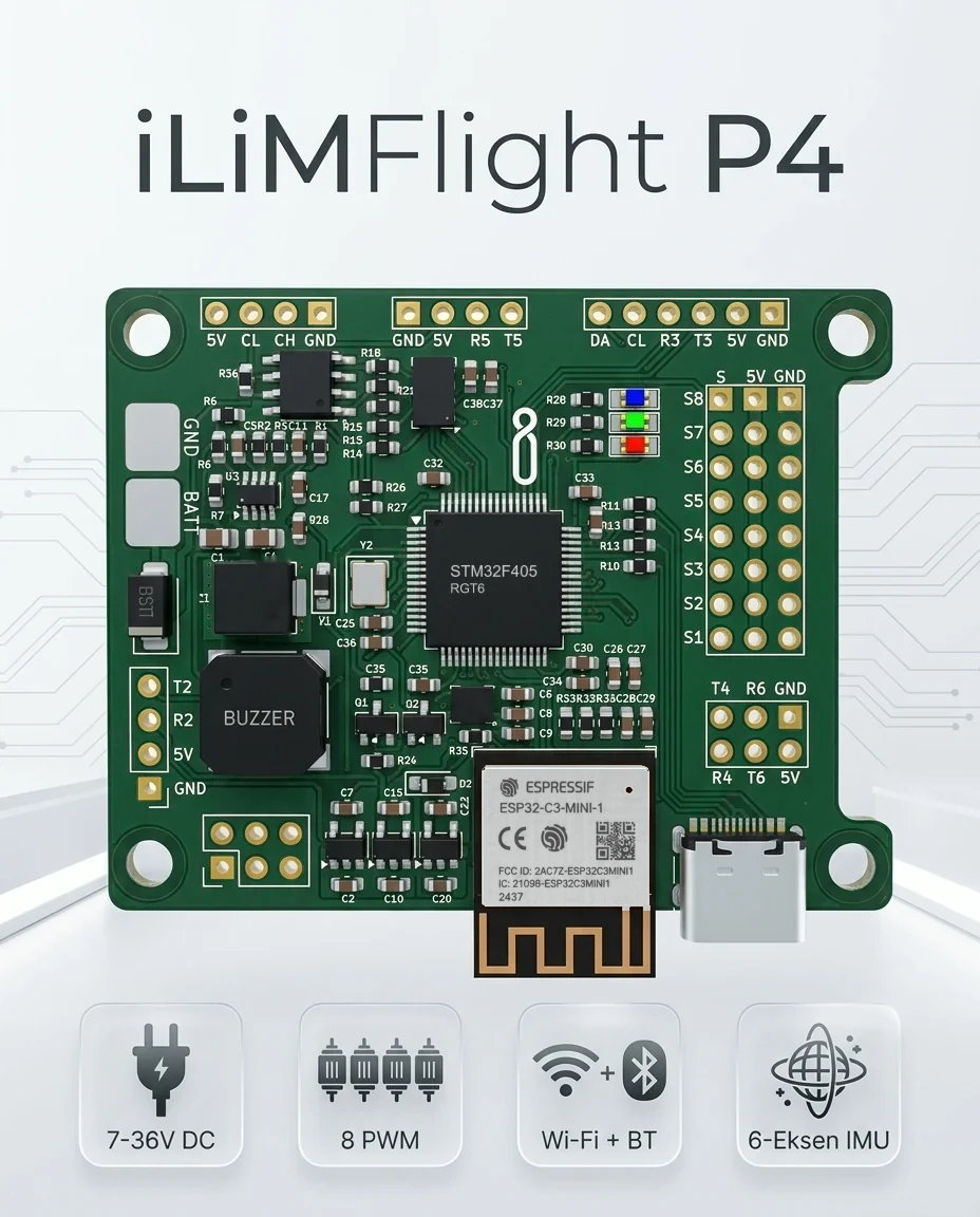 İLİMFlight P4 geliştirme kartı ürün görseli